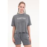 Lumberjack WL FREYA 11SY790 5FX Gri Kadın Kısa Kol T-Shirt - XL