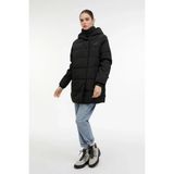 Lumberjack Wl Karina Kadın Mont - Siyah Renkli Uzun Kollu Kapüşonlu Günlük Model - XS