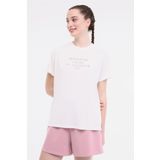 Lumberjack Wl Miruna 11MS450 5FX Bej Kısa Kollu Kadın T-shirt