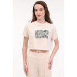 Lumberjack Wl Rena 11OUTSS25105 5fx Bej Kadın Kısa Kol T-Shirt - XL