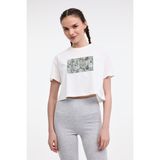 Lumberjack Wl Rena 11outss25105 5fx Ekru Kadın Kısa Kol T-Shirt - Bej - XL