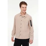 Lumberjack Zuhn 60ITL522 Erkek Gomlek - Bej - XL