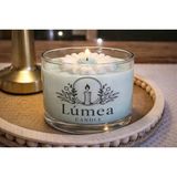 Lumea Candle Su Yeşili Papatya Soya Mum | El Yapımı Dekoratif - Cam Bardak - 1