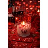 Lumea Candle Sweet Love – Sevgililer Günü Hediyesi Küçük Kalplerle Dolu Mum Küçük Bardak - 1 Adet