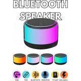 Lumed Yüksek Bass Bluetooth Hoparlör Rgb LED Bt Tf Kart Radyo Destekli Ses Bombası Bluetooth Speaker - Siyah