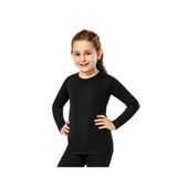 Lumenia Kız Çocuk Termal Üst, Termal İçlik, Pamuklu, Siyah, 9-10 Yaş
