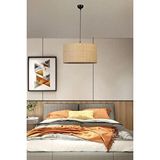 Lumexx Hasir Rattan Abajurlu Tekli Sarkit Avize Bej
