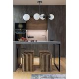 Lumexx Yeni Favori 4 Lü Siyah Beyaz Camlı Avize - Renkli