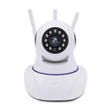 LUMİ-Gece Görüşlü HD 360 Derece Wifi İp Kamera Bebek Kamerası-3 ANTEN