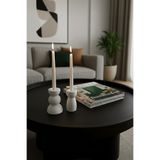 Lumi Home 2'li Set Sütun Şamdan Mumluk Minimalist Uzun Mum İçin Dekoratif Masaüstü Aksesuarı İskandinav Stil