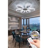 Lumia Lighting Damla Model 6"lı Gümüş Kumandalı 3 Renk Modu Ledli Modern Plafonyer Salon Mutfak Çocuk Yatak Odası Led Avize