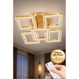 Lumia Lighting Yakamoz Model 5"li Gold 3 Renk Modu Ledli Modern Tavana sıfır Salon Mutfak Çocuk Yatak Odası Led Avize