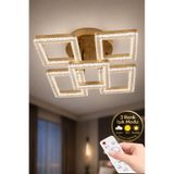 Lumia Lighting Yakamoz Model 5"li Kumandalı Eskitme 3 Renk Modu Ledli Modern Tavana sıfır Salon Mutfak Çocuk Yatak Odası Led Avize