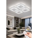 Lumia Lighting Yakamoz Model Beyaz Kumandalı 4"lü Ledli 3 Renk Modu Kristal Salon Mutfak Yatak Çocuk Odası Avize