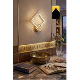 Lumia Lighting Yakamoz Model Gold Kristal Salon Mutfak Yatak Çocuk Odası Pilli Aplik