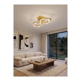 Lumia Lighting Yonca Model 2"li Gold 3 Renk Modu Ledli Modern Tavana sıfır Salon Mutfak Çocuk Yatak Odası Led Avize