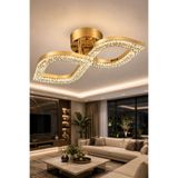 Lumia Lighting Yonca Model 2"li Gold 3 Renk Modu Ledli Modern Tavana sıfır Salon Mutfak Çocuk Yatak Odası Led Avize