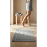Lumia Studio Lumiastudio %100 Pamuk Gri Çerçeve Ayak Havlusu Banyo Paspas Seti 2li Set 50X70