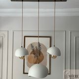 Lumiere Design Beton Görünümlü Iskandinav Bohem 3’lü Sarkıt Avize - Yemek Masası Salon Avize + Ampul Dahil - Eskitme