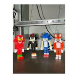 Lumina3D 3D Minecraft Sonic Shadow Knuckles Ve Tilki Karakterleri