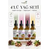 LUMİNAOİL Çok Amaçlı Saç Bakım Seti 4'Lü Doğal Yağ Serisi | Argan | Jojoba | Hint | Çam Terebentin