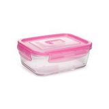 Luminarc 820 ml Pembe Pure Box Temperli Dikdörtgen Saklama Kabı