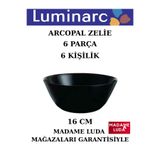 Luminarc Arcopal Zelie Siyah 16 Cm.6 Kişilik 6 Adet Çorba & Salata & Meyve Kasesi