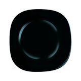 Luminarc Carine Noir 6'lı Siyah Yemek Tabağı 21 cm Temperli Cam Şık Desenli