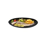 Luminarc Diwali Friends Time Siyah 6'Lı Oval Kayık 33 Cm.Yemek & Servis & Barbekü Tabağı.