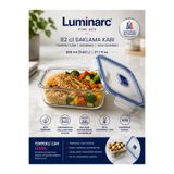 Luminarc Temperli Cam 820 ML.Buzdolabı Saklama Kabı / Sızdırmaz Kilitli Kapaklı / Aktiv Buhar Valfi.