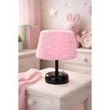 luminart Pilli Peluş Çocuk Abajur Pembe – Dekoratif Masa Lambası | Kız Çocuk Odası Gece Lambası