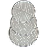 Lumindra 3'lü Set Lüx Delikli Pizza Tepsisi Lahmacun Pide Tepsisi 28-32-36 cm - 3 Adet