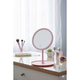 Lumindra LED Işıklı Dokunmatik Masa Üstü Makyaj Aynası - Açık Pembe
