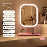 Lumindra LED Işıklı Makyaj Aynası – Dokunmatik, 3 Işık Modlu, Şık Tasarım Pembe