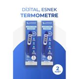 Lumino Esnek Uçlu Dijital Ateş Ölçer 2'Li Set - Sesli Uyarı & Hafızalı Termometre - Bebek & Yetişkin