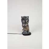 Luminocrafts El Yapımı Cam Mozaik Lamba, Baykuş Gece Lambası, Yoga Meditasyon Işığı, Bali El Yapımı Dekoratif Lamba, Lumino Owl Glass Mosaic Lamp (Shiny Black)