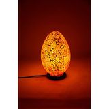 Luminocrafts El Yapımı Cam Mozaik Lamba, Egg(Yumurta) Gece Lambası, Yoga Meditasyon Işığı, Bali El Yapımı Dekoratif Lamba, Shiny Glass Mosaic Lamp (Jimbaran)
