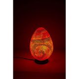 Luminocrafts El Yapımı Cam Mozaik Lamba, Egg(Yumurta) Gece Lambası, Yoga Meditasyon Işığı, Bali El Yapımı Dekoratif Lamba, Shiny Glass Mosaic Lamp (Spirirt)