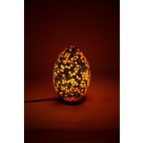 Luminocrafts El Yapımı Cam Mozaik Lamba, Egg(Yumurta) Gece Lambası, Yoga Meditasyon Işığı, Bali El Yapımı Dekoratif Lamba, Shiny Glass Mosaic Lamp (Ubud)