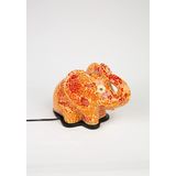 Luminocrafts El Yapımı Cam Mozaik Lamba, Fil Gece Lambası, Yoga Meditasyon Işığı, Bali El Yapımı Dekoratif Lamba (Cimbom)