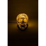 Luminocrafts El Yapımı Cam Mozaik Lamba, Kurukafa Gece Lambası, Yoga Meditasyon Işığı, Bali El Yapımı Dekoratif Lamba, Skull Lamp, Shiny Glass Mosaic Lamp (Black&White)
