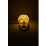 Luminocrafts El Yapımı Cam Mozaik Lamba, Kurukafa Gece Lambası, Yoga Meditasyon Işığı, Bali El Yapımı Dekoratif Lamba, Skull Lamp, Shiny Glass Mosaic Lamp (Crystal)