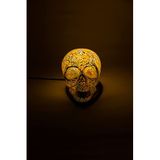 Luminocrafts El Yapımı Cam Mozaik Lamba, Kurukafa Gece Lambası, Yoga Meditasyon Işığı, Bali El Yapımı Dekoratif Lamba, Skull Lamp, Shiny Glass Mosaic Lamp (Earthy)