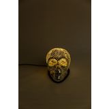 Luminocrafts El Yapımı Cam Mozaik Lamba, Kurukafa Gece Lambası, Yoga Meditasyon Işığı, Bali El Yapımı Dekoratif Lamba, Skull Lamp, Shiny Glass Mosaic Lamp (Mirror)