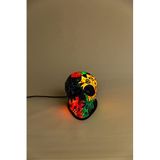 Luminocrafts El Yapımı Cam Mozaik Lamba, Kurukafa Gece Lambası, Yoga Meditasyon Işığı, Bali El Yapımı Dekoratif Lamba, Skull Lamp, Shiny Glass Mosaic Lamp (Pop-Art 2)