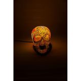 Luminocrafts El Yapımı Cam Mozaik Lamba, Kurukafa Gece Lambası, Yoga Meditasyon Işığı, Bali El Yapımı Dekoratif Lamba, Skull Lamp, Shiny Glass Mosaic Lamp (Rainbow)