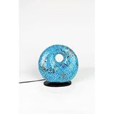 Luminocrafts El Yapımı Cam Mozaik Lamba, Lumino Bagel Simit Gece Lambası, Yoga Meditasyon Işığı, Bali El Yapımı Dekoratif Lamba, Loş Işık (Trawangan)
