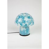 Luminocrafts El Yapımı Cam Mozaik Lamba, Mantar Gece Lambası, Yoga Meditasyon Işığı, Bali El Yapımı Dekoratif Lamba, Mushroom Lamp (Ocean)