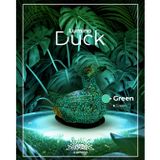 Luminocrafts El Yapımı Cam Mozaik Lamba, Yoga Meditasyon Gece Lambası, Bali El Yapımı Dekoratif Lamba, Çocuk odası gece lambası, ördek lamba (blue)