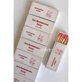 Luminolier Kişiselleştirilebilir Özel Tasarım Küçük Boy Kibrit - 5li Set - Düğün, Nişan, Parti Hediyelik Kibrit